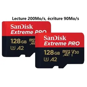 Lot de 2 Micro SD SanDisk Extreme Pro Carte Mémoire microSDXC 128Go 12... pas cher