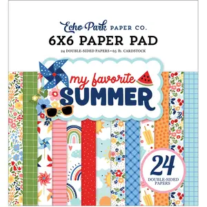 Echo Park - My Favorite Summer 6x6 Inch Paper Pad (MYS273023) pas cher