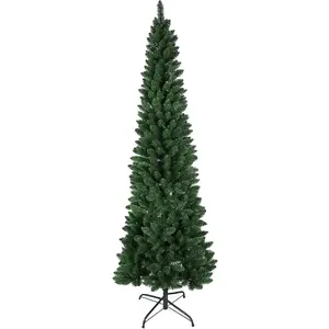 Megashopitalia Arbre de Noël Slim pin vert 210 cm super épais réaliste ouverture parapluie 58 cm diamètre (vert) pas cher