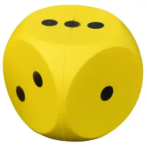 Pre-Sport Dobbelsteen - Foam - Coated - Geel - 14 centimeter pas cher