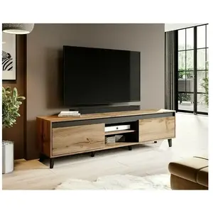 Comparateur de prix : Meuble TV - BB LOISIR - NORDIS II - Chêne Wotan - anthracite - Luxueux...