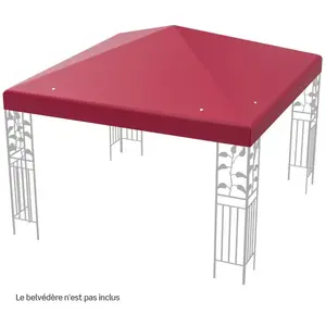 COSTWAY Toile de Rechange pour Pavillon 3m x 3m en Polyester Imperméab...Vendu parcdiscount