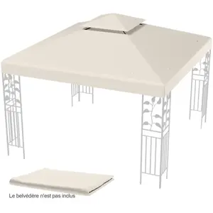 COSTWAY Toile de Rechange pour Pavillon 3m x 3m en Polyester Toile à D...Vendu parcdiscount