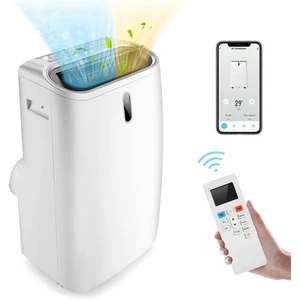 GOPLUS Climatiseur Mobile 14000BTU - Fonction Chauffage - Minuterie - Mode Nuit - APP - 40m2 - avec évacuation[Classe énergétique