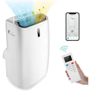GOPLUS Climatiseur Mobile 16000BTU/4,7kW- 5 en 1:Chaud,Froid,Déshumidi...