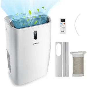 COSTWAY Climatiseur Mobile Chauffage 45?5 en 1 16000BTU 4,7KW R290 Contrôlé sur APP Rafraîchissement Minuterie 24H Affichage LED