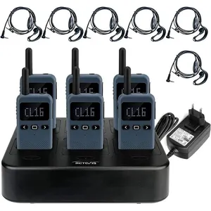 Retevis RB619 Talkie Walkie, PMR446 1650mAh, avec Chargeur à Six Ports...Vendu parcdiscount
