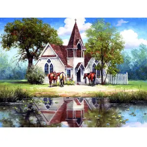 SunsOut Reflet d'une Eglise en Campagne 16846 pas cher
