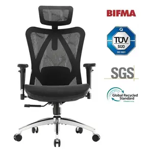 SIHOO Chaise de bureau, chaise de bureau ergonomique, fauteuil à dossier haut respirant avec accoudoirs 3D et soutien lombaire NoirVendu parcdiscount