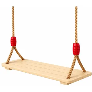 Balançoire enfant - GINGER HOME - Siège plat bois massif - Cordes soli... pas cher
