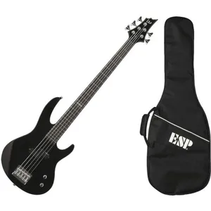 ESP LTD B-15 Kit Black Satin basse 5 cordes avec housse pas cher
