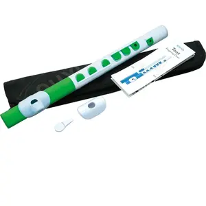 NUVO TooT 2.0 wit-groen kinder dwarsfluit blokfluit alternatief met kl... pas cher