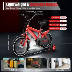 OUKANING Vélo pour enfant 14" Cruiser avec roues stabilisatrices pas cher