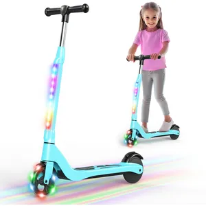 Trottinette Electrique Pour Enfants 6-14 Ans - Écran Led - Néons Color...