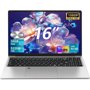 Ekonavi 16 inch laptop 16 GB RAM 512 GB SSD Celeron N100 processor FHD... pas cher
