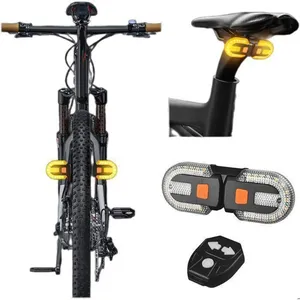 FOCLATUNER Feu arrière de vélo avec clignotants et télécommande, clignotants intégrés, 5 modes d'éclairage, rechargeable par USB et étanche pas cher