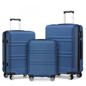 KONO Set de 3 Valises de Voyage (51/65/75cm) Rigide ABS Bagage Trolley Cabi... pas cher