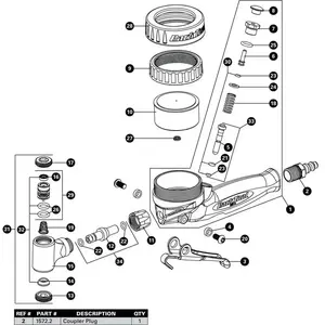 Park Tool Kit De Pièces De Rechange Pour Pompe 1572.2 3/8´´ Inf-2 One Size pas cher