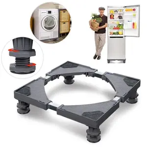 LZQ Support pour Machine à Laver Base de Réfrigérateur pour Machine à Laver et Sèche-linge, 4 Pieds Sans roulettes, Charge 200kg