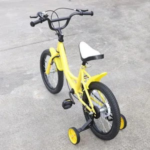 OUKANING Vélos pour enfants (vélos pour 4 à 8 ans), vélos pour enfants pour garçons et filles 16 pouces (jaune) avec roues supplémentaires pas cher
