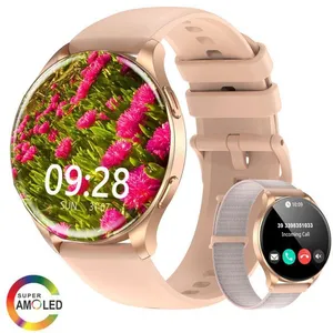 Blackview Montre Connectée Femme 1.43" Cadre métallique rond Smartwatch avec Répondre/appeler/Podomètre pour Samsung Iphone AndroidVendu parcdiscount