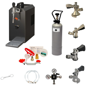 ich- Complete Set - Biertap JET 30 - 1-kraans, 35 liter/uur - met 4xFustkoppeling en Schoonmaakset voor biertap en vat pas cher