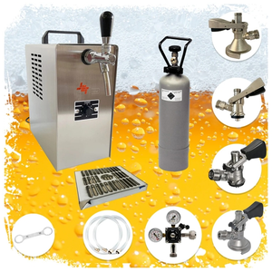 ich-zapfe Complete Set - Biertap JET 30 1-kraans, 35 liter/uur - Droogkoeler, Thuistap, Bierkoeler - met 4xFustkoppeling