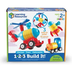 Learning Resources 1, 2, 3, construis - Fusée, train, hélicoptère pas cher