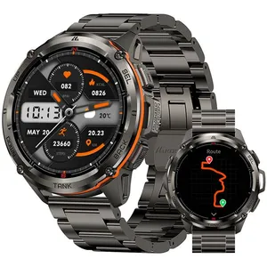 Montre Connectée homme SmartWatch Sport GPS KOSPET T3 Ultra 1.43" Tracker d'Activit Android iOS Samsung Xiaomi Iphone Noir 2 BandesVendu parcdiscount