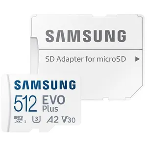 Carte Mémoire SAMSUNG 512Go MicroSD EVO PLUS 512 Go  A2 Video Class V30  UHS-I U3 Class10 microSDXC UHS-I W 160Mb/s R120MB/s pas cher