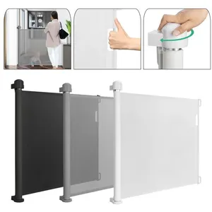 Barrière de Sécurité Rétractable LILIIN - Blanc - Pour Bébé - 87cm(H) ...Vendu parcdiscount