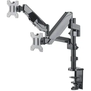 Comparateur de prix : Manhattan MH LCD Monitor GasSpring Arm, For Two Monitors, Up to 32, Silver, Box