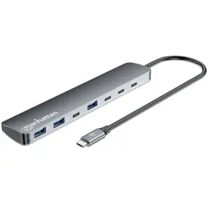 Manhattan 7-Port 10G/5G USB-C / USB-A Hub 4+3 mit Power Delivery (USB-... pas cher