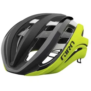 Giro Aether Spherical Casque pour Hommes, Fade Noire Matte/Highlight Yellow, S pas cher
