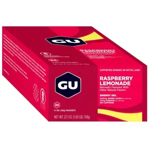 Gu Boîte De Gels énergétiques Framboise & Citronnade 32g 24 Unités pas cher