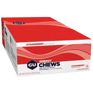 Gu Gommes énergétiques Energy Chews Strawberry 12 12 Unités pas cher
