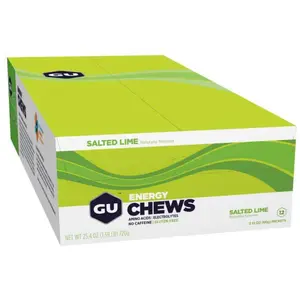 Gu Gommes énergétiques Energy Chews Salted Lime 12 12 Unités pas cher