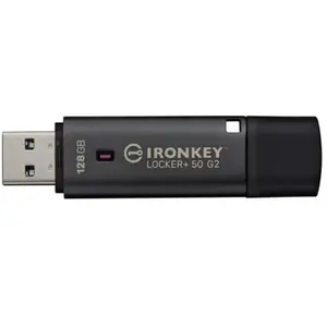 Kingston IronKey Locker+ 50 G2/128GB/USB 3.2 Gen 1 (5Gb/s)/USB-A/ erná... pas cher
