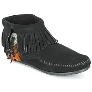 Boots Minnetonka CONCHO FEATHER SIDE ZIP BOOT femme pas cher