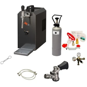 ich-zapfe Complete Set - Biertap JET 30 1-kraans, droogkoeler, 35 liter/uur Thuistap, Bierkoeler, Schoonmaakset voor biertap en vat, Type D