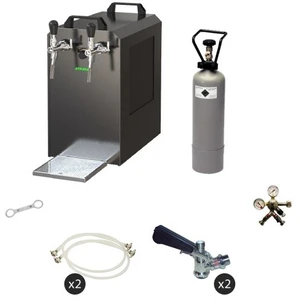 ich-zapfe Complete set - Biertap - STREAM 80 bierkist, doorstroomkoeler 2-lijns droge koeler, Type A, Type S