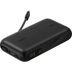 Batterie externe BELKIN 10K 45W avec cable intégré Noir pas cher