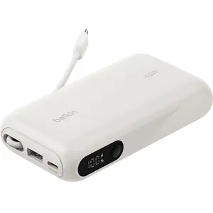 Batterie externe BELKIN 10K 45W avec cable intégré Sable pas cher