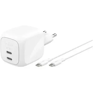 Belkin Boostcharge 67w Dual USB-C Lade (67 W), Chargeur USB, Blanc pas cher