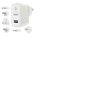 BELKIN Kit de voyage International Adapteur secteur - USB 4 broches - 12 W - Blanc pas cher