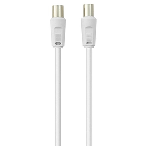 BELKIN CBL Antenne Coax M F 5M 75dB Plaque nickel - Blanc pas cher