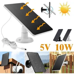 MIOLOE Panneau Solaire pour Caméra Surveillance WiFi sur Batterie-NOIR-1 panneau solaire