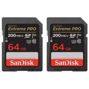Paquet De Deux Carte mémoire SDXC SanDisk Extreme PRO 64 Go jusqu'à 20... pas cher