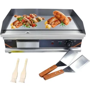 Plancha électrique professionnelle inox 3000W DULNICE pas cher