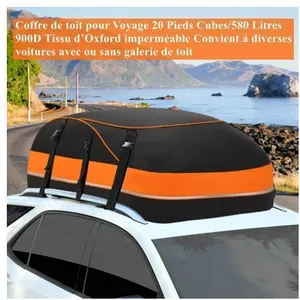 TOOLUCK Coffre De Toit Voiture - 580L/20 Pieds Cubes - 900D Tissu d’Ox... pas cher